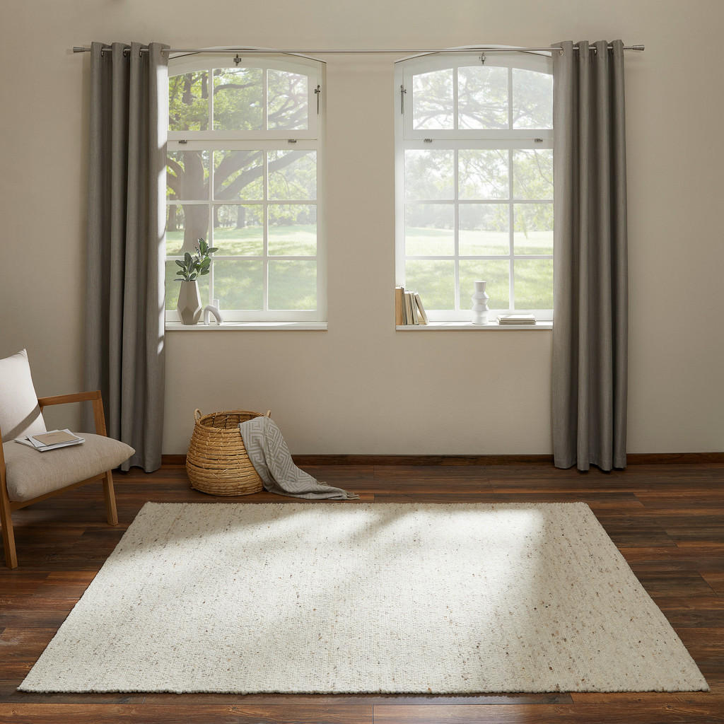 Thumbnail - Linea Natura Handwebteppich, Beige, Textil, rechteckig, 90x160 cm, für Fußbodenheizung geeignet, beidseitig verwendbar, ...