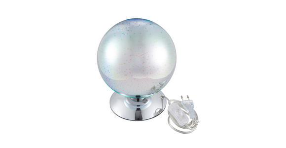 TISCHLEUCHTE Galaxy 20/25 cm  - Chromfarben, LIFESTYLE, Glas/Metall (20/25cm) - Novel