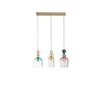 HÄNGELEUCHTE 61,5/235,5 cm  - Goldfarben/Multicolor, LIFESTYLE, Glas/Metall (61,5/235,5cm)