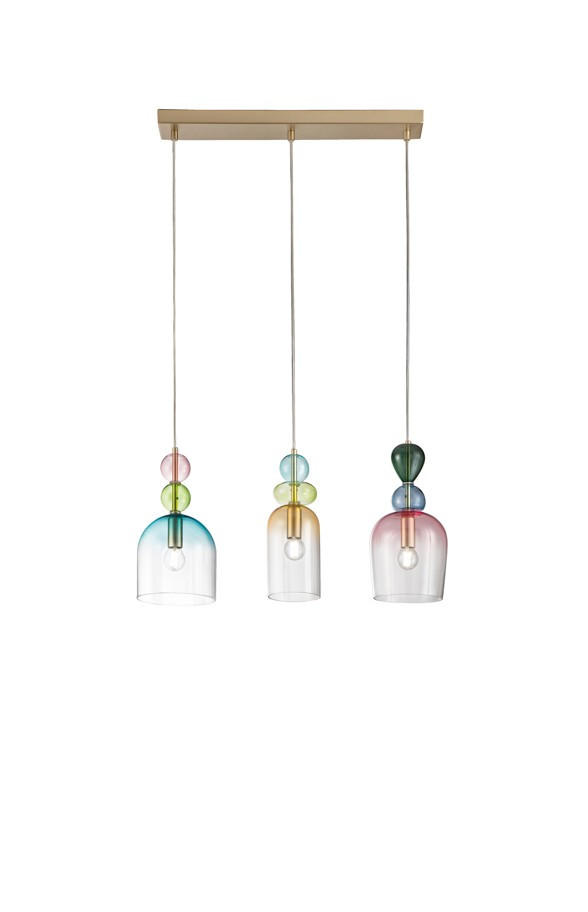 Luce ambiente Design Hängeleuchte Luce Ambiente e Design Mehrfarbig, Gold 235.5 cm