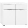 BYRÅ 93/81/42 cm  - vit/aluminiumfärg, Modern, trämaterial (93/81/42cm) - Rauch Möbel