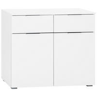 KOMMODE 93/81/42 cm  in Weiss  - Weiss/Alufarben, Modern, Holzwerkstoff (93/81/42cm) - Rauch Möbel