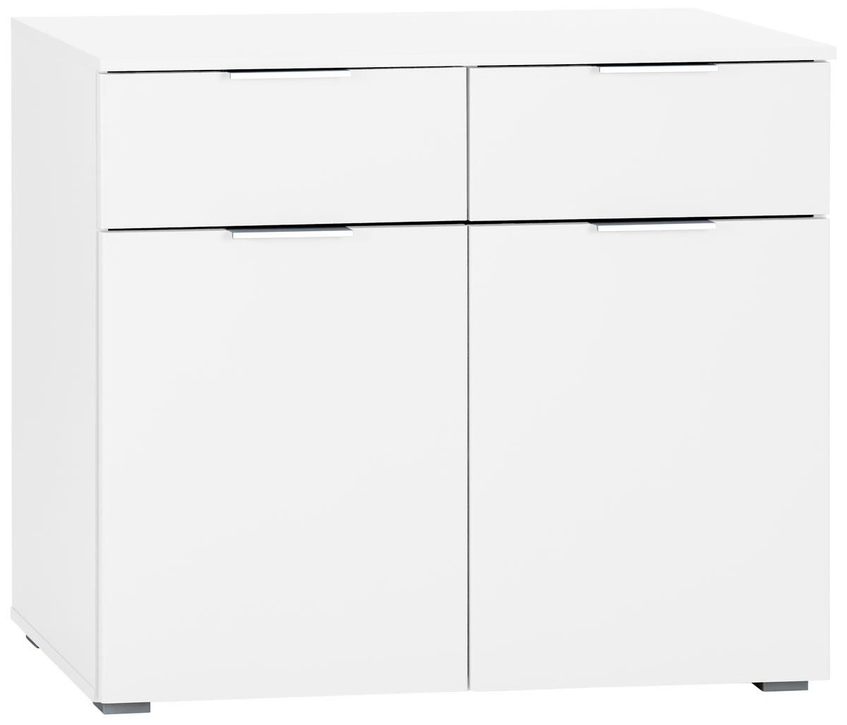 KOMÓD 93/81/42 cm  - alumínium színű/fehér, Modern, faalapú anyag (93/81/42cm) - Rauch Möbel