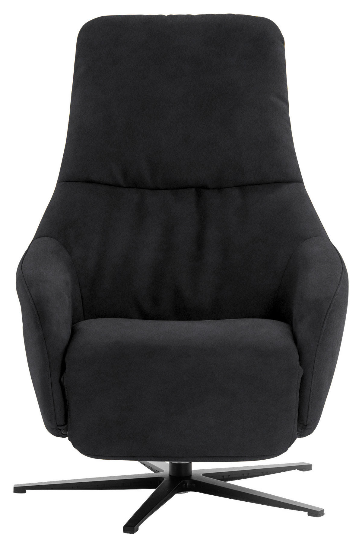 RELAXSESSEL in Textil Schwarz  - Schwarz, Design, Textil/Metall (77/108/95cm) - Chilliano