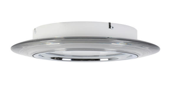 LED-DECKENLEUCHTE 35/6 cm   - Chromfarben/Transparent, Design, Kunststoff/Metall (35/6cm) - Novel