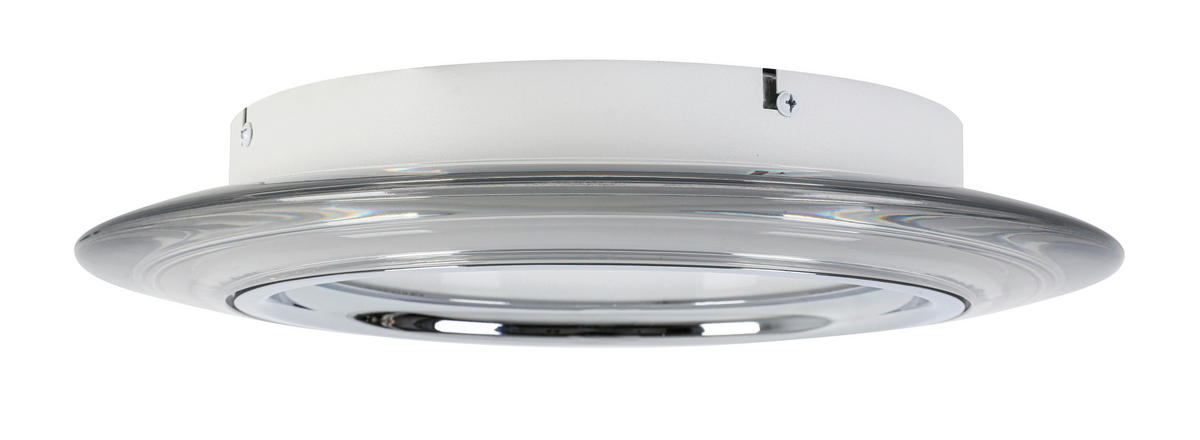 LED-DECKENLEUCHTE 35/6 cm   - Chromfarben/Transparent, Design, Kunststoff/Metall (35/6cm) - Novel