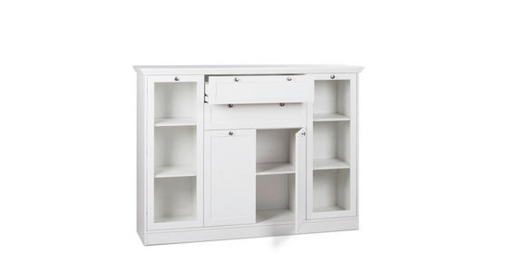 HIGHBOARD  in 160/120/40 cm  - Schwarz/Weiß, LIFESTYLE, Holzwerkstoff/Metall (160/120/40cm) - Carryhome