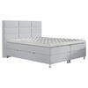 BOXBETT 140/200 cm  in Greige  - Chromfarben/Greige, KONVENTIONELL, Textil/Metall (140/200cm) - Carryhome