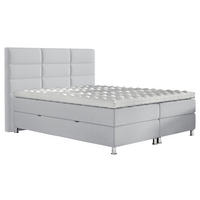 BOXBETT 140/200 cm  in Greige  - Chromfarben/Greige, KONVENTIONELL, Textil/Metall (140/200cm) - Carryhome