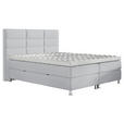 BOXBETT 140/200 cm  in Greige  - Chromfarben/Greige, KONVENTIONELL, Textil/Metall (140/200cm) - Carryhome