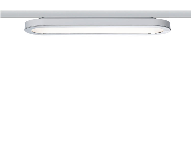 SCHIENENSYSTEM-STRAHLER - Chromfarben/Weiß, Design, Kunststoff/Metall (38/3,5/11cm) - Paulmann