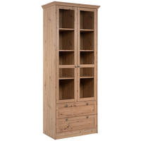 VITRÍNA, dub artisan, 80/200/45 cm - dub artisan, Natur, kov/kompozitné drevo (80/200/45cm) - Livetastic