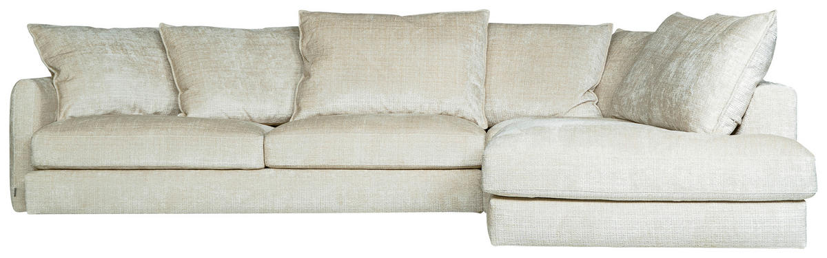 SOFFA i beige  - beige, Klassisk, metall/trä (311/85/110-230cm) - Novel