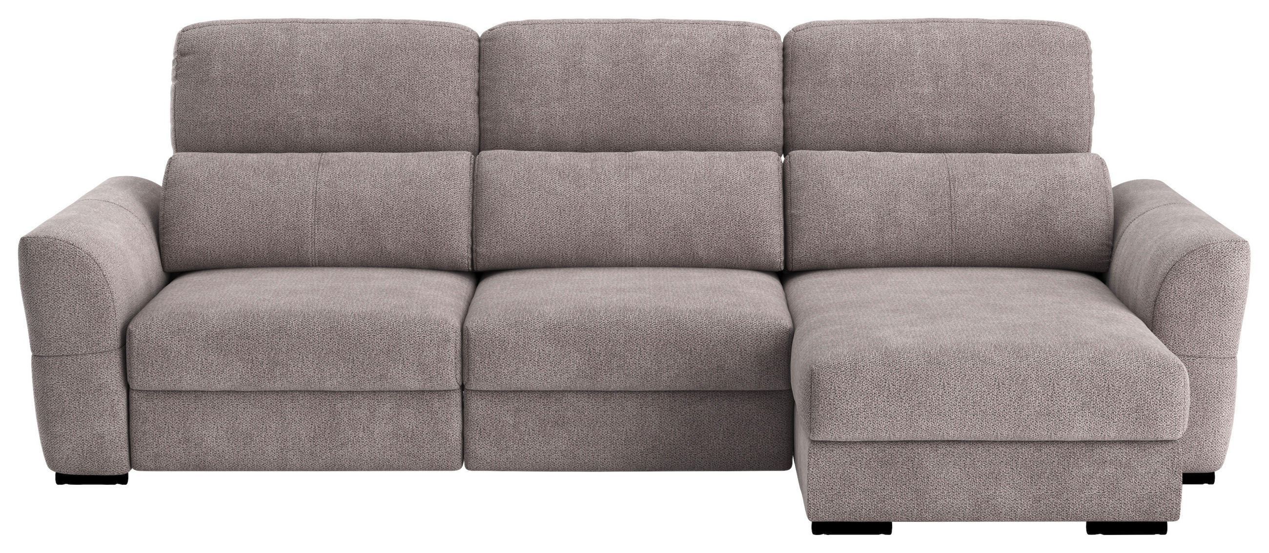 ECKSOFA Taupe Mikrofaser  - Taupe, KONVENTIONELL, Textil (262/216cm) - MID.YOU