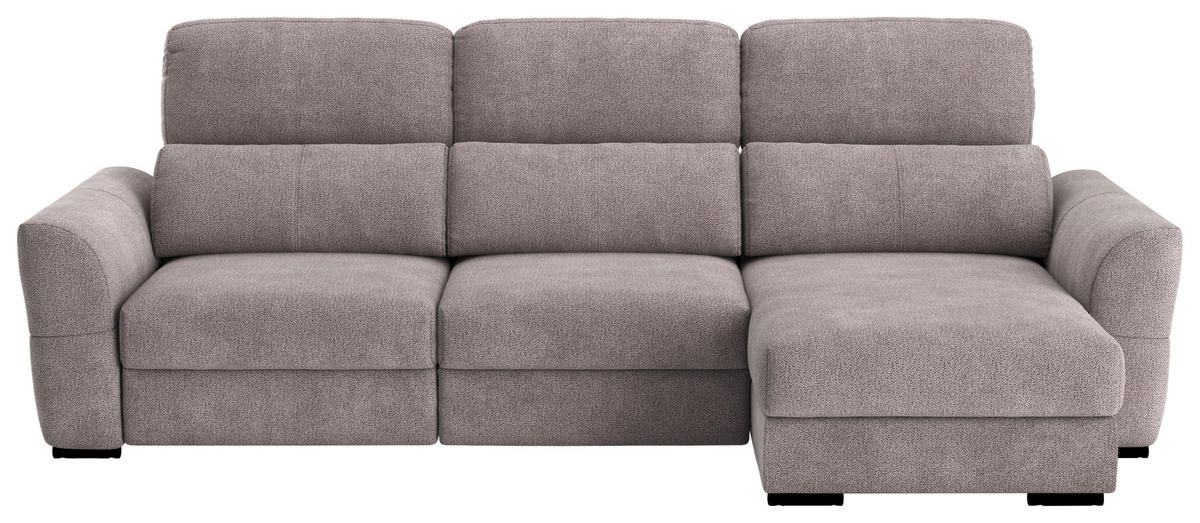 ECKSOFA in Mikrofaser Taupe  262/216 cm  - Taupe, KONVENTIONELL, Textil (262/216cm) - MID.YOU