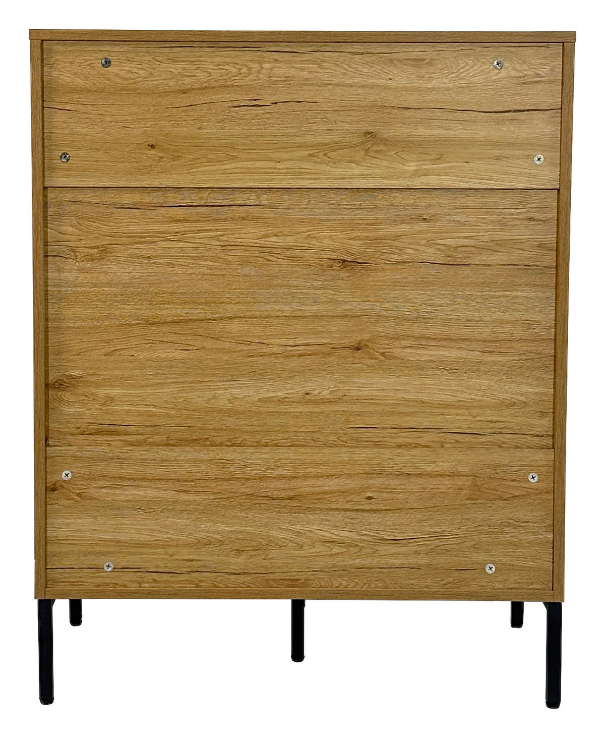 KOMMODE WABI  in 80/101/40 cm  - Eichefarben/Schwarz, Design, Holz/Holzwerkstoff (80/101/40cm) - Xora