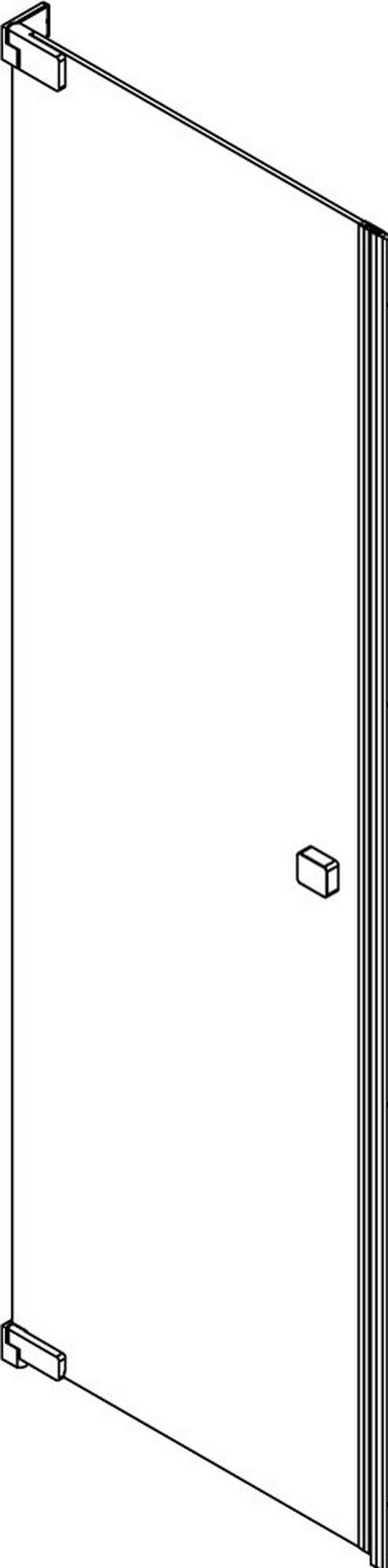DUSCHTÜR Schwarz  90/200 cm  - Schwarz, MODERN, Glas/Metall (90/200cm) - Schöner Wohnen