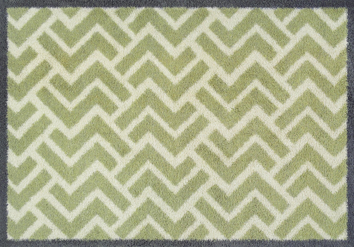 FUßMATTE  60/85 cm  Grün  - Grün, Trend, Kunststoff/Textil (60/85cm) - wash+dry