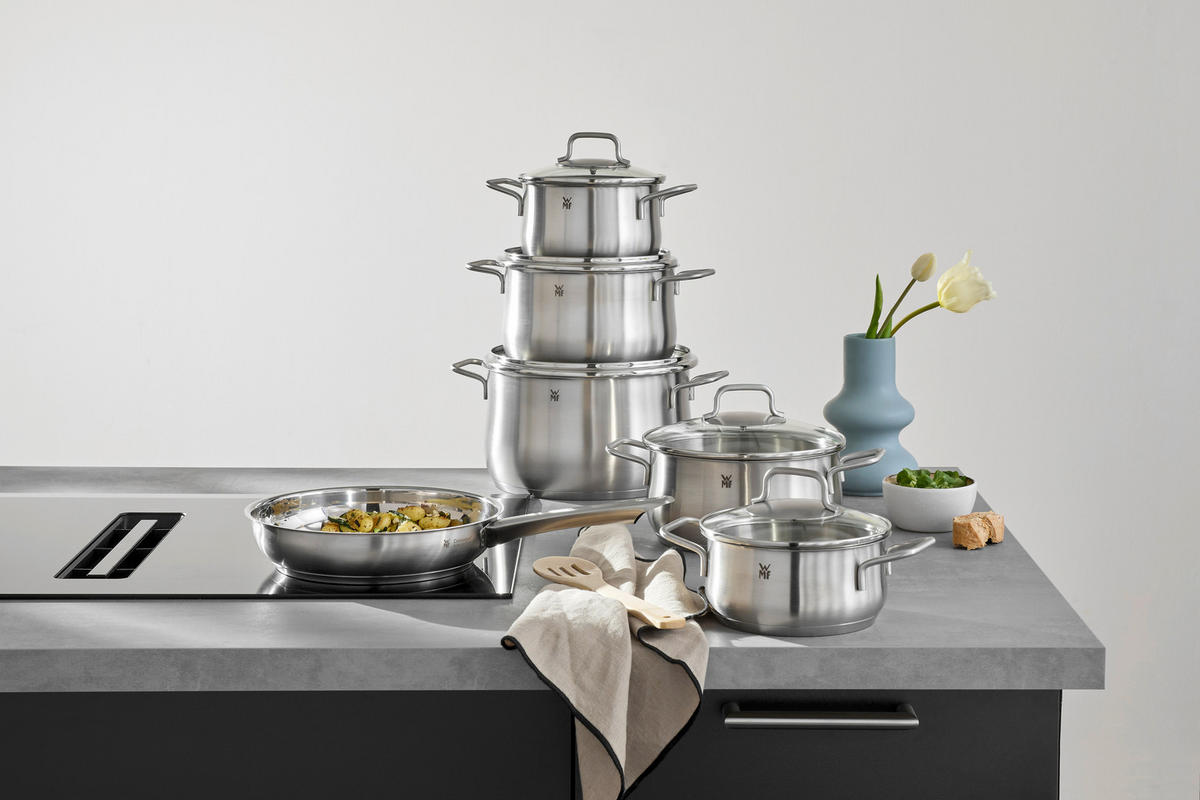 KOCHTOPFSET Brilliant 6-teilig  - Klar/Edelstahlfarben, Design, Glas/Metall - WMF