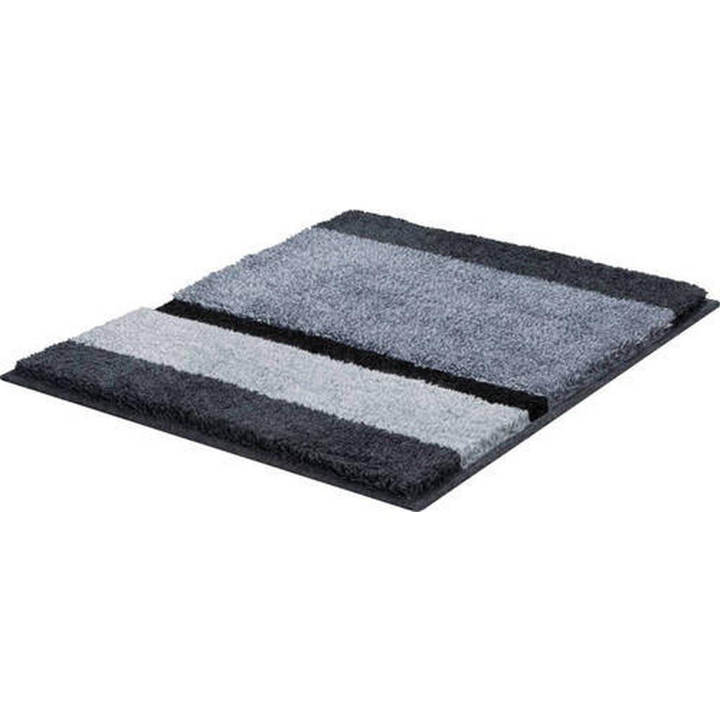 Thumbnail - Grund Bidet-Vorleger Room, Anthrazit, Textil, Streifen, rechteckig, 50x60 cm, Oeko-Tex® Standard 100, Made in Europe, ru...