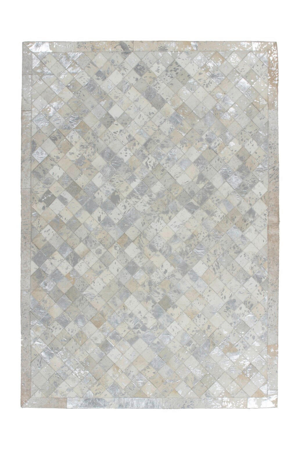 FLACHWEBETEPPICH 80/150 cm Lavish 210 Grau / Silber  - Silberfarben/Grau, Basics, Leder/Textil (80/150cm) - Novel