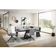 ECKBANKGRUPPE Webstoff, Mikrofaser Grau, Schwarz, Hellgrau  - Hellgrau/Schwarz, KONVENTIONELL, Textil (205/155cm) - Cantus