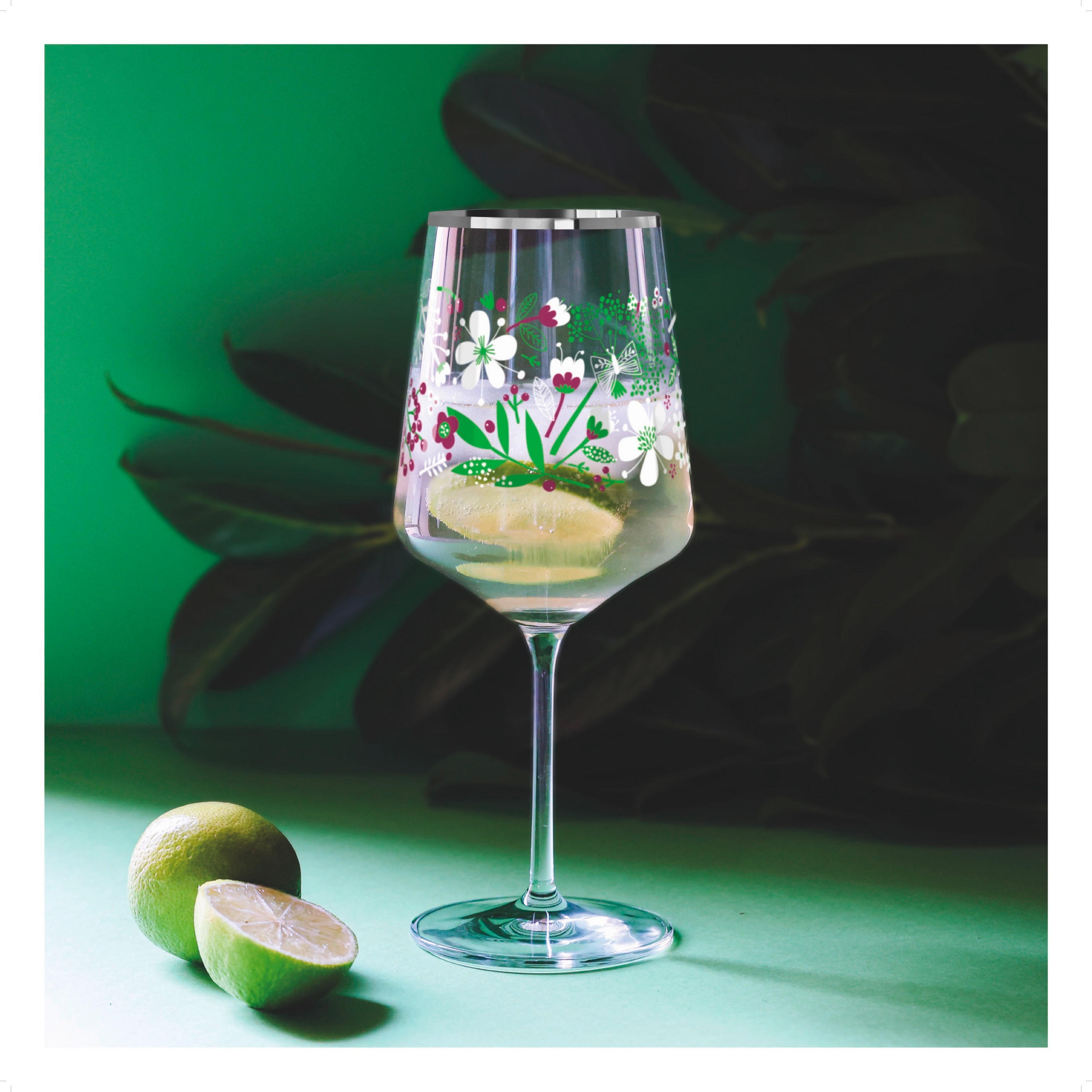 SPRITZERGLAS 544 ml 4-teilig  - Platinfarben/Lila, LIFESTYLE, Glas (20,3/26,6/19,4cm) - Ritzenhoff