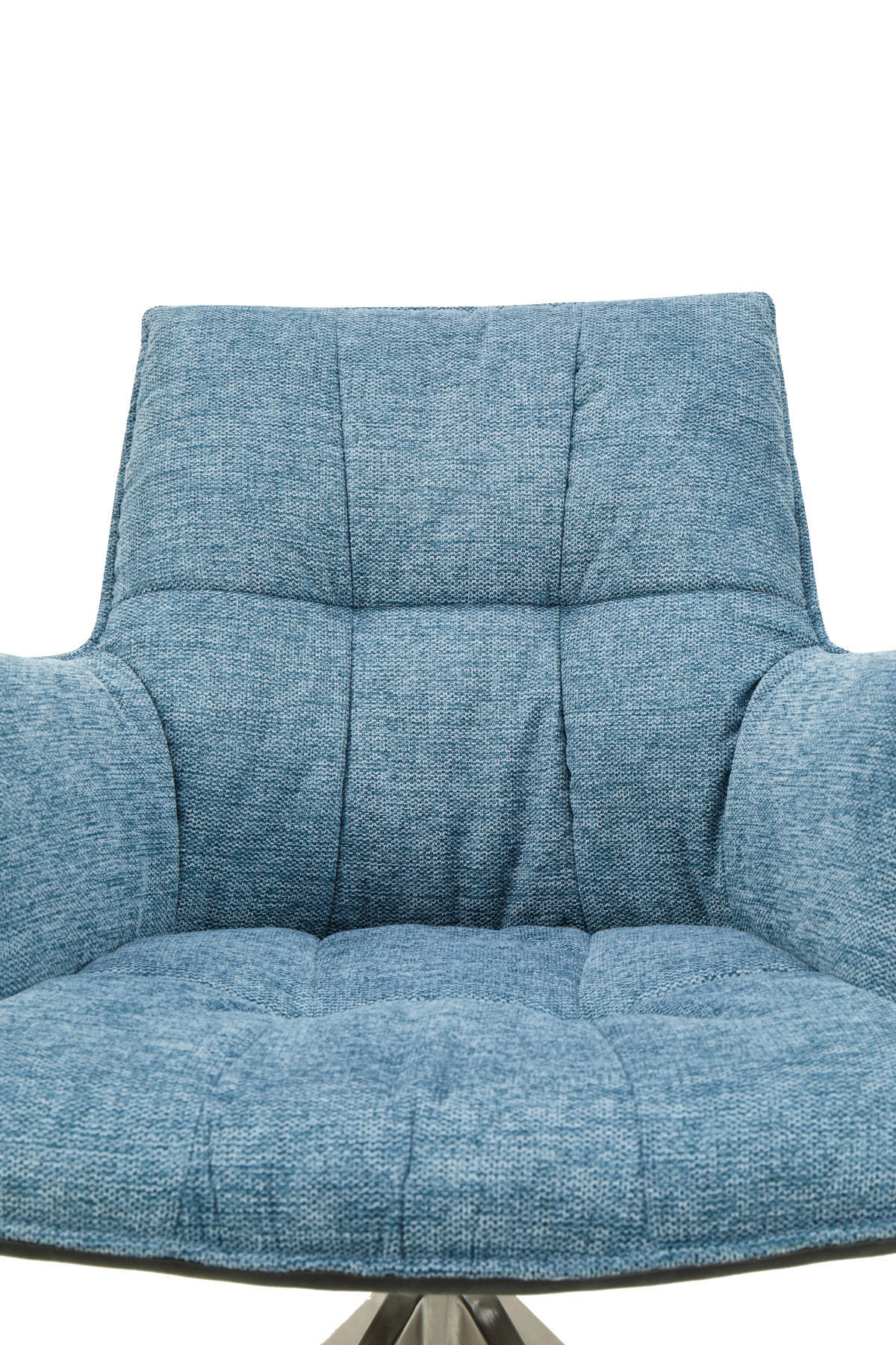 ŽIDLE S PODRUČKAMI, nerezová ocel, mikrovlákno, vzhled lnu, antracitová, modrá - modrá/černá, Design, kov/textil (59/89,5/63cm) - Novel
