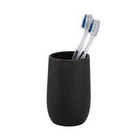 ZAHNPUTZBECHER FABLO  - Schwarz, Basics, Keramik (8/12/8cm) - Wenko