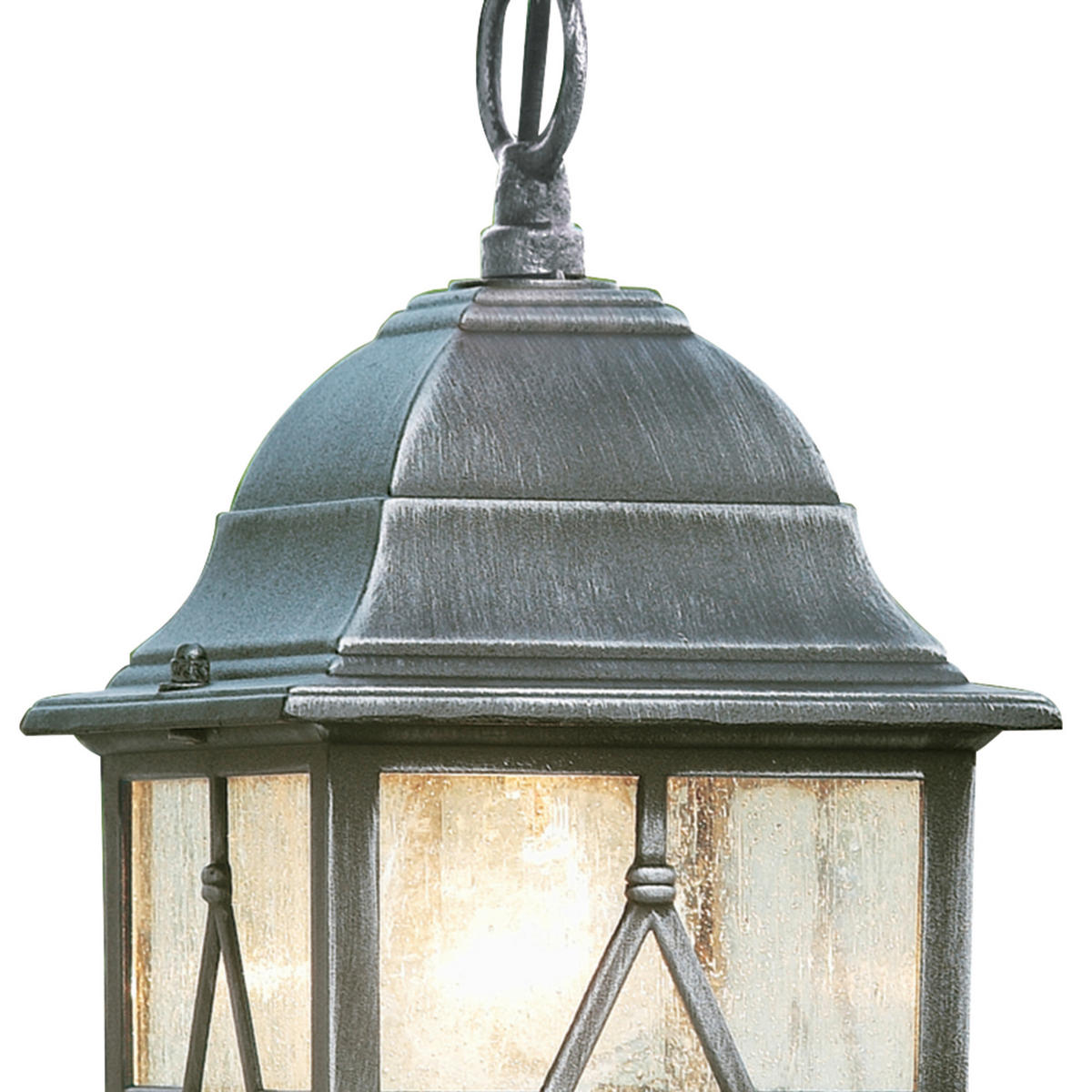 AUSSENHÄNGELEUCHTE Genoa 15/88 cm  - Silberfarben/Hellgrau, Design, Glas/Kunststoff (15/88cm)