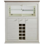 BARSCHRANK in Grau, Weiß  - Weiß/Grau, LIFESTYLE, Glas/Holzwerkstoff (110,2/134,4/43cm) - Hom`in