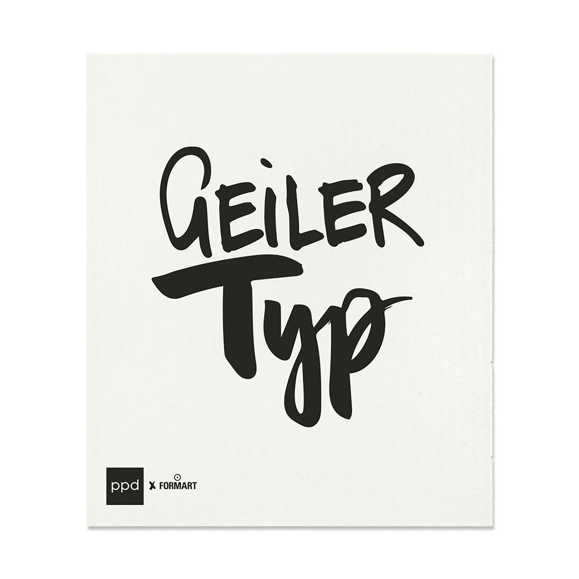 SCHWAMMTUCH - Schwarz/Weiß, Basics, Textil (20/17cm) - PPD