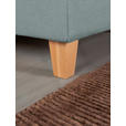 POLSTERBETT Matratze, Lattenrost, Bettkasten Buchefarben, Mintgrün 180/200 cm  - Buchefarben/Weiß, Design, Holz/Textil (180/200cm) - Valnatura