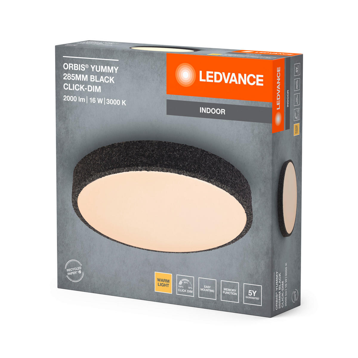 LED-DECKENLEUCHTE 28,5/6,5 cm   - KONVENTIONELL, Metall (28,5/6,5cm) - Ledvance