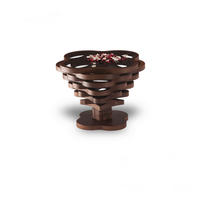 MĂSUȚĂ DE CAFEA sticlă, material pe bază de lemn   - culoare lemn wenge, Design, sticlă/material pe bază de lemn (50/42/50cm) - Cantus