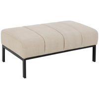 HOCKER Flachgewebe Beige  - Beige/Schwarz, KONVENTIONELL, Textil/Metall (100/41/61cm) - Carryhome
