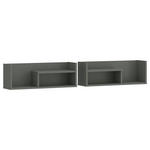 WANDBOARD SHIRLEY Holzwerkstoff Anthrazit, Grau, Grün  - Anthrazit/Grau, Design, Holzwerkstoff (140/24/22cm) - Carryhome