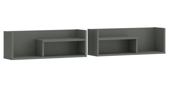 WANDBOARD SHIRLEY Holzwerkstoff Anthrazit, Grau, Grün  - Anthrazit/Grau, Design, Holzwerkstoff (140/24/22cm) - Carryhome