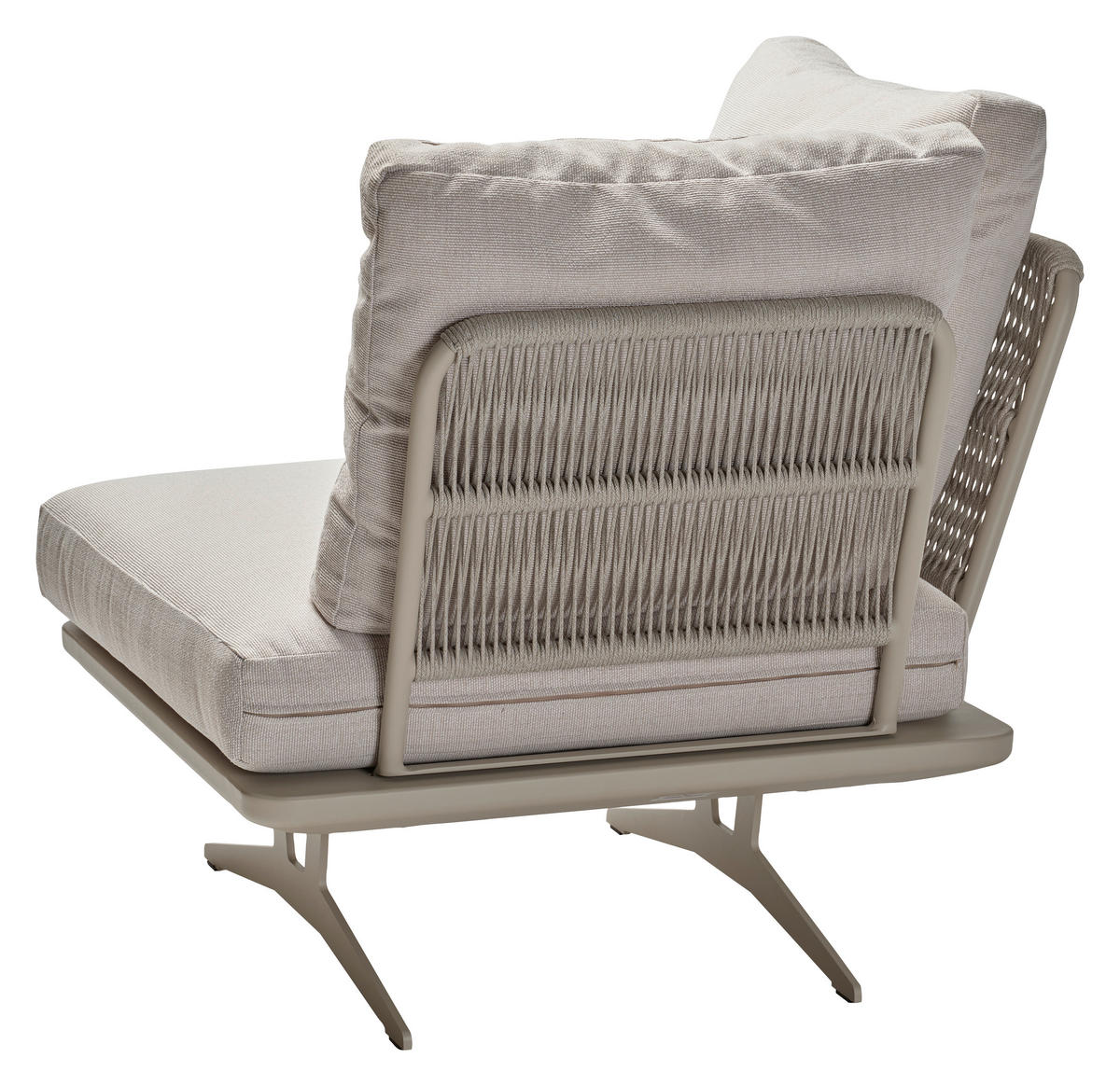 LOUNGEECKTEIL - Greige, Basics, Textil/Metall (95/85/95cm) - Stern
