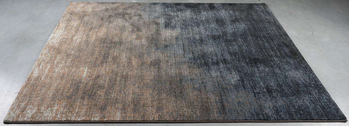 WEBTEPPICH  Wohnzimmer 200/290 cm Argentum Blau, Orange  - Blau/Orange, Design, Kunststoff/Textil (200/290cm) - Novel
