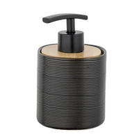 SEIFENSPENDER  - Schwarz/Naturfarben, KONVENTIONELL, Holz/Keramik (9/14/9cm) - Schöner Wohnen