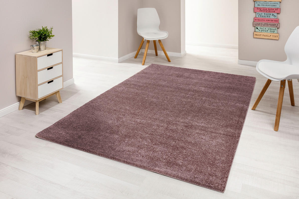 WEBTEPPICH 133/190 cm Savona Aubergine  - Aubergine, KONVENTIONELL, Textil (133/190cm)