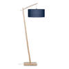 STEHLEUCHTE 70/176 cm    - Blau/Naturfarben, Design, Holz/Textil (70/176cm) - Good & Mojo