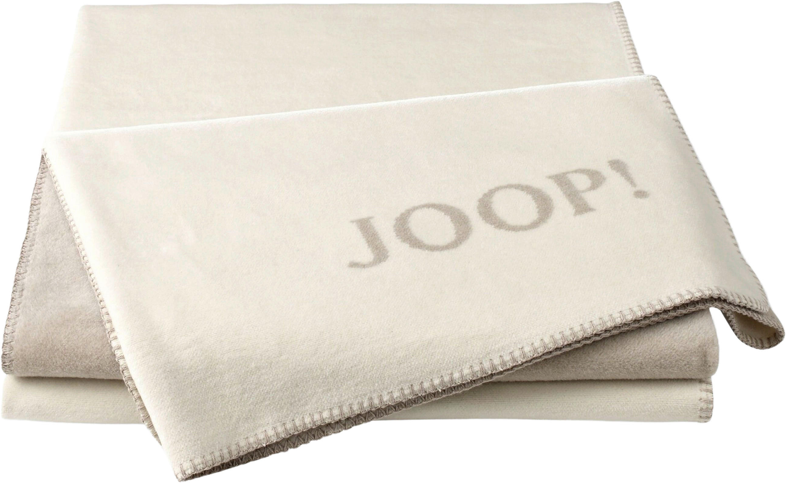 WOHNDECKE Uni Doubleface 150/200 cm  - Beige/Weiß, Design, Textil (150/200cm) - Joop!