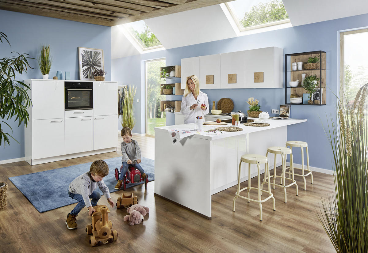 EINBAUKÜCHE   - Weiss, Design, Holzwerkstoff - Dieter Knoll