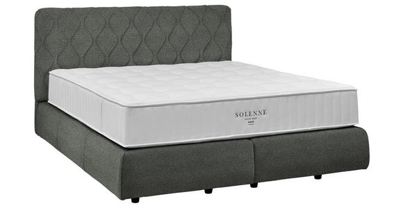 BOXSPRINGBETT 180/200 cm  in Grau  - Schwarz/Grau, Design, Kunststoff/Textil (180/200cm) - Johann Jakob
