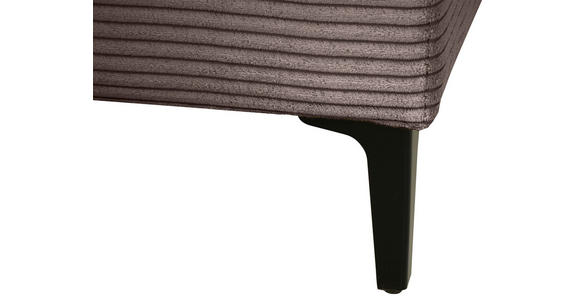 HOCKER Velours Dunkelbraun  - Dunkelbraun/Schwarz, Design, Textil/Metall (140/45/80cm) - Xora