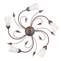 DECKENLEUCHTE  60/20 cm    - Bronzefarben, KONVENTIONELL, Glas/Metall (60/20cm)