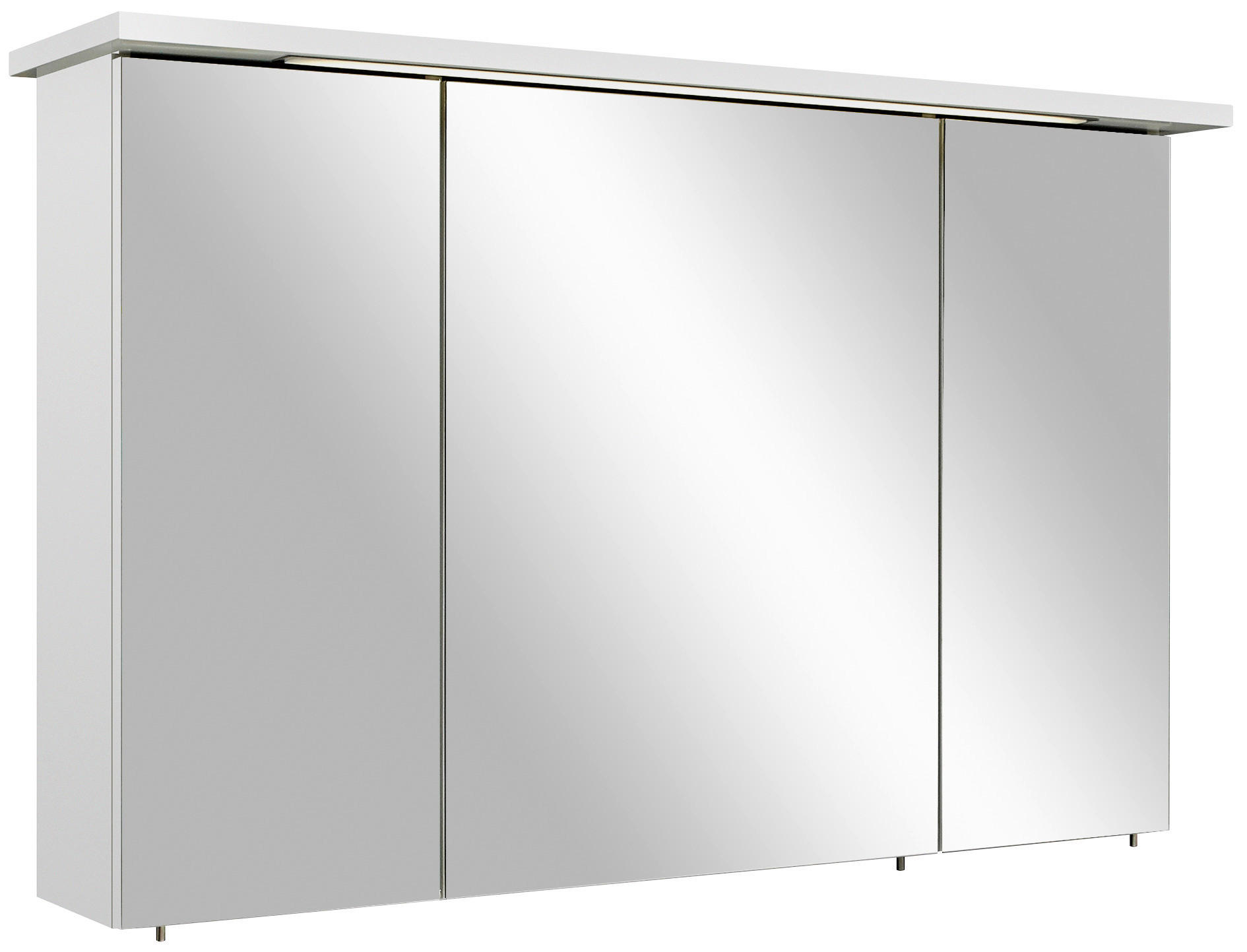 SPIEGELSCHRANK 115/72/20 cm  - Chromfarben/Weiß, Basics, Glas/Holzwerkstoff (115/72/20cm) - Xora