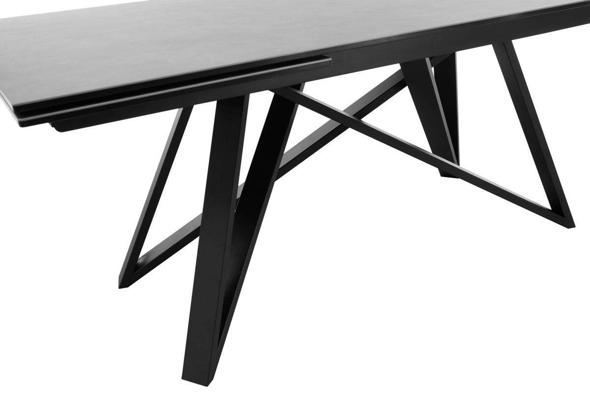 ESSTISCH in Metall, Glas, Keramik 180/95/75 cm  - Anthrazit/Schwarz, Design, Glas/Keramik (180/95/75cm) - MID.YOU